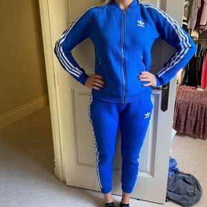 Quilted Adidas Tracksuit - Size S